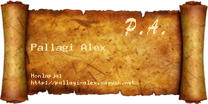 Pallagi Alex névjegykártya